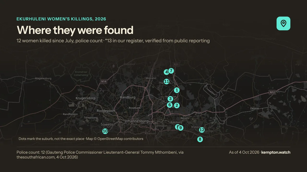 Map of victims